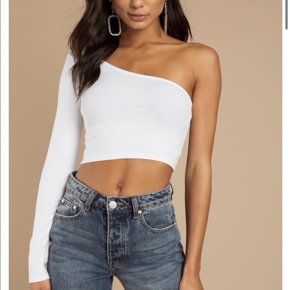 Tobi ribbed crop top white size s/p